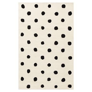 Textured Dot Rug, 3'x5', Black/WhiteDot | Pottery Barn Teen