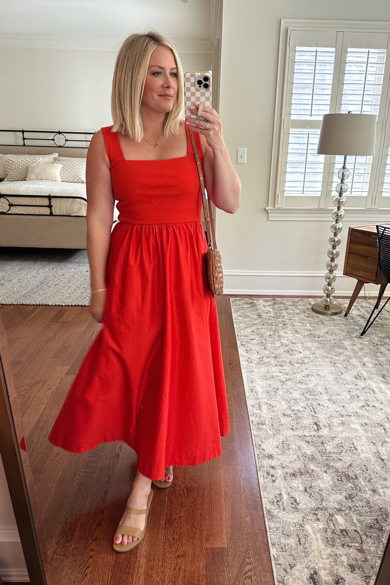 Tomato red/orange dress on sale 