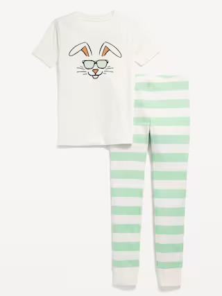 Gender-Neutral Graphic Snug-Fit Pajama Set for Kids | Old Navy (US)