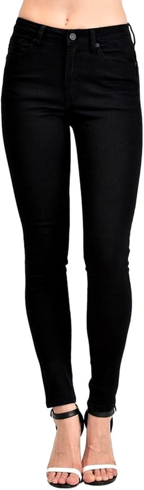 KanCan Women's High Rise Skinny Jeans 7 Black KC6009BK | Amazon (US)