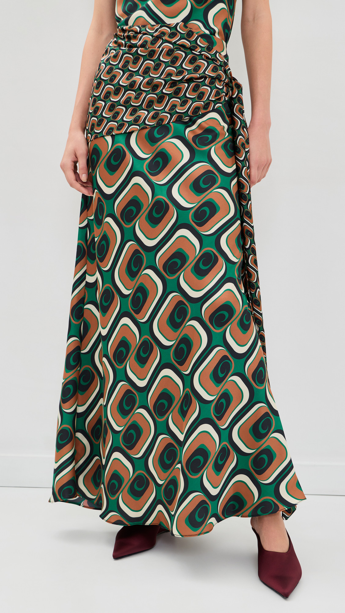 MISA Mana Skirt Emerald Tile Mix L | Shopbop