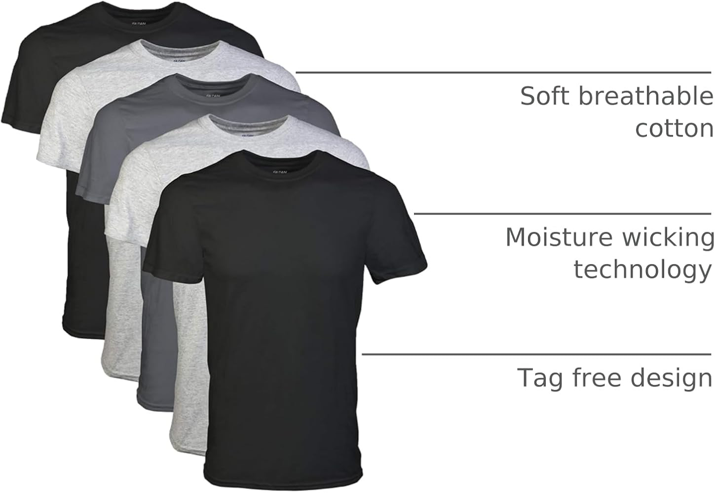 Gildan Men's Crew T-Shirts, Multipack, Style G1100 | Amazon (US)