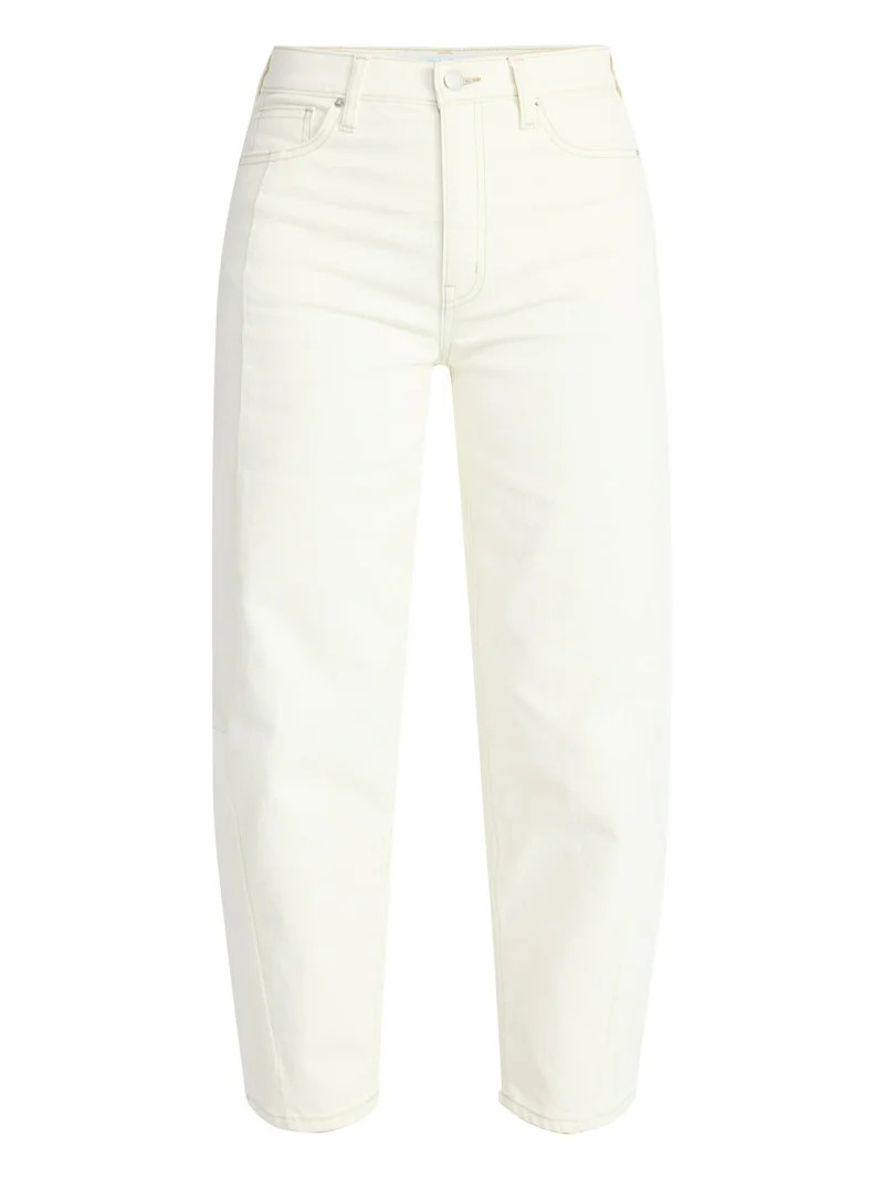 Time and Tru Women's High Rise Barrel Jeans, 28" Inseam, Sizes 0-20 | Walmart (US)