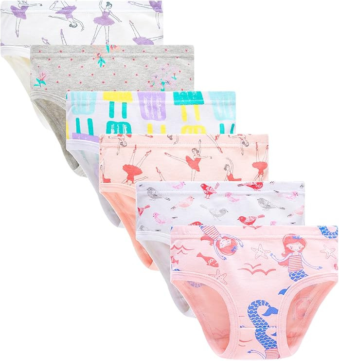 Little Girls Soft 100% Cotton Underwear Toddler Panties Big Kids Undies       Send to LogieInstan... | Amazon (US)
