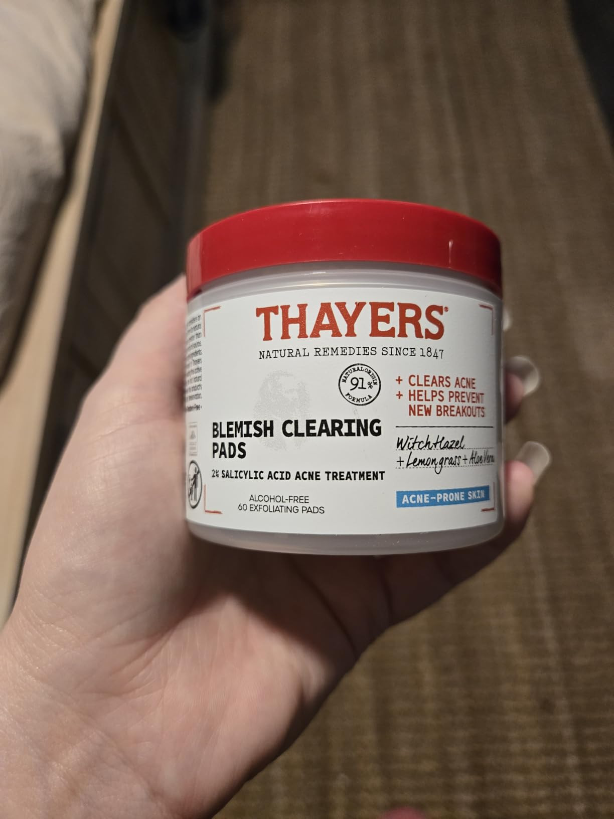 Thayers Blemish Clearing Acne Pads, Salicylic Acid Acne Treatment for Face, Pore Reducing, Exfoli... | Amazon (US)