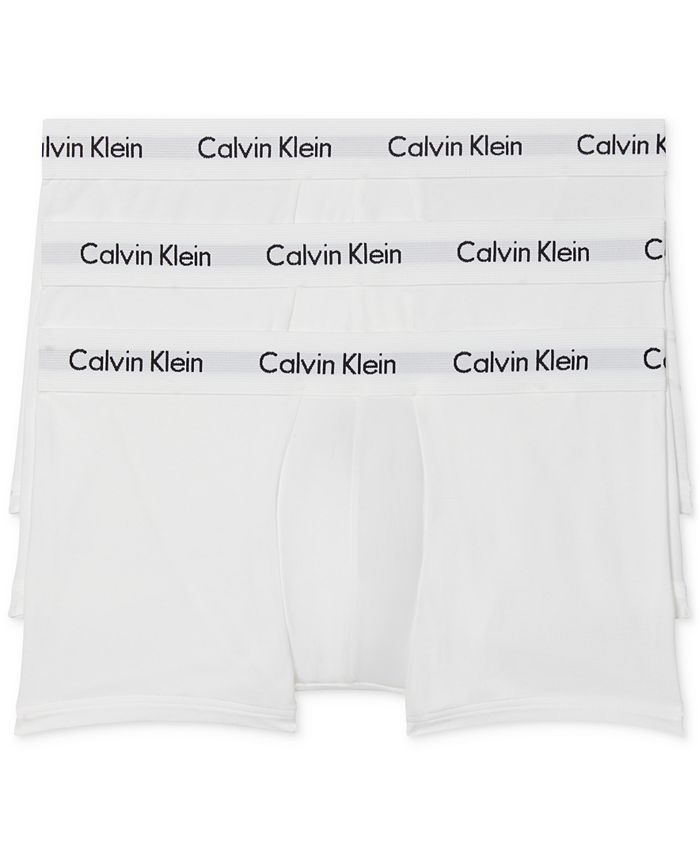 Calvin Klein Men's 3-Pack Cotton Stretch Low-Rise Trunks  & Reviews - Underwear & Socks - Men - M... | Macys (US)