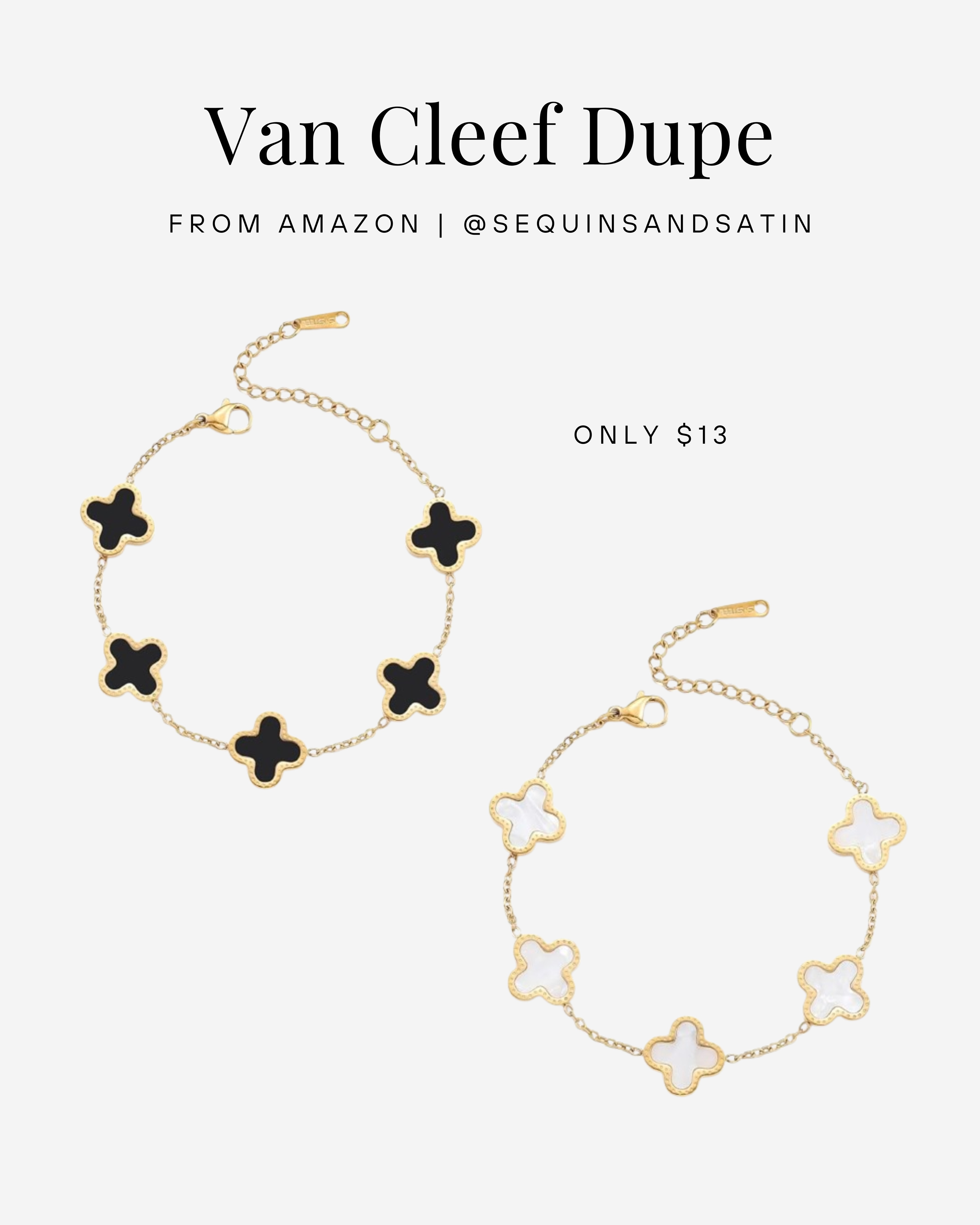 Van Cleef bracelet dupe from Amazon!✨

Van Cleef dupe, Amazon bracelets, Amazon dupes, designer dupes, amazon designer dupes, designer bracelet dupes, amazon fashion finds, van cleef bracelets 

#LTKStyleTip #LTKFindsUnder50 #LTKFindsUnder100