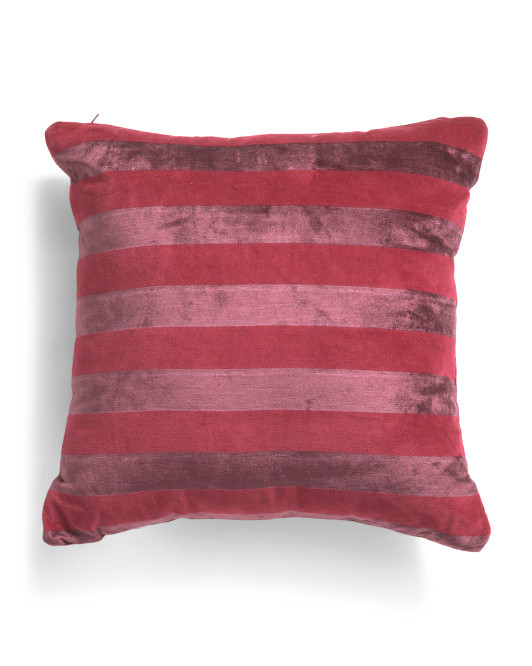 20x20 Striped Velvet Pillow | TJ Maxx