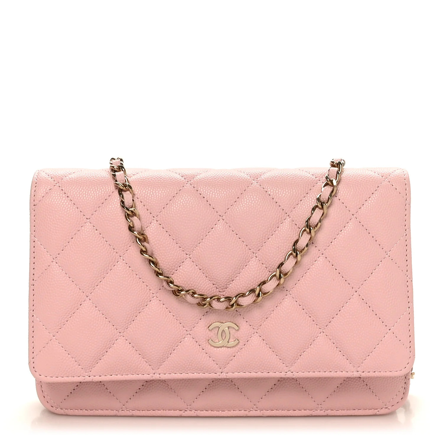 Chanel Caviar Quilted Wallet on Chain WOC Light Pink 1881207 | FASHIONPHILE (US)
