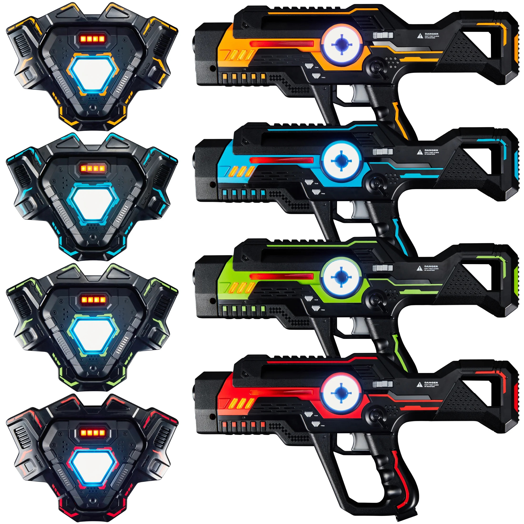 Best Choice Products Set of 4 Laser Tag Blasters & Vests, Infrared Lazer Toy Set for Kids, Adults... | Walmart (US)