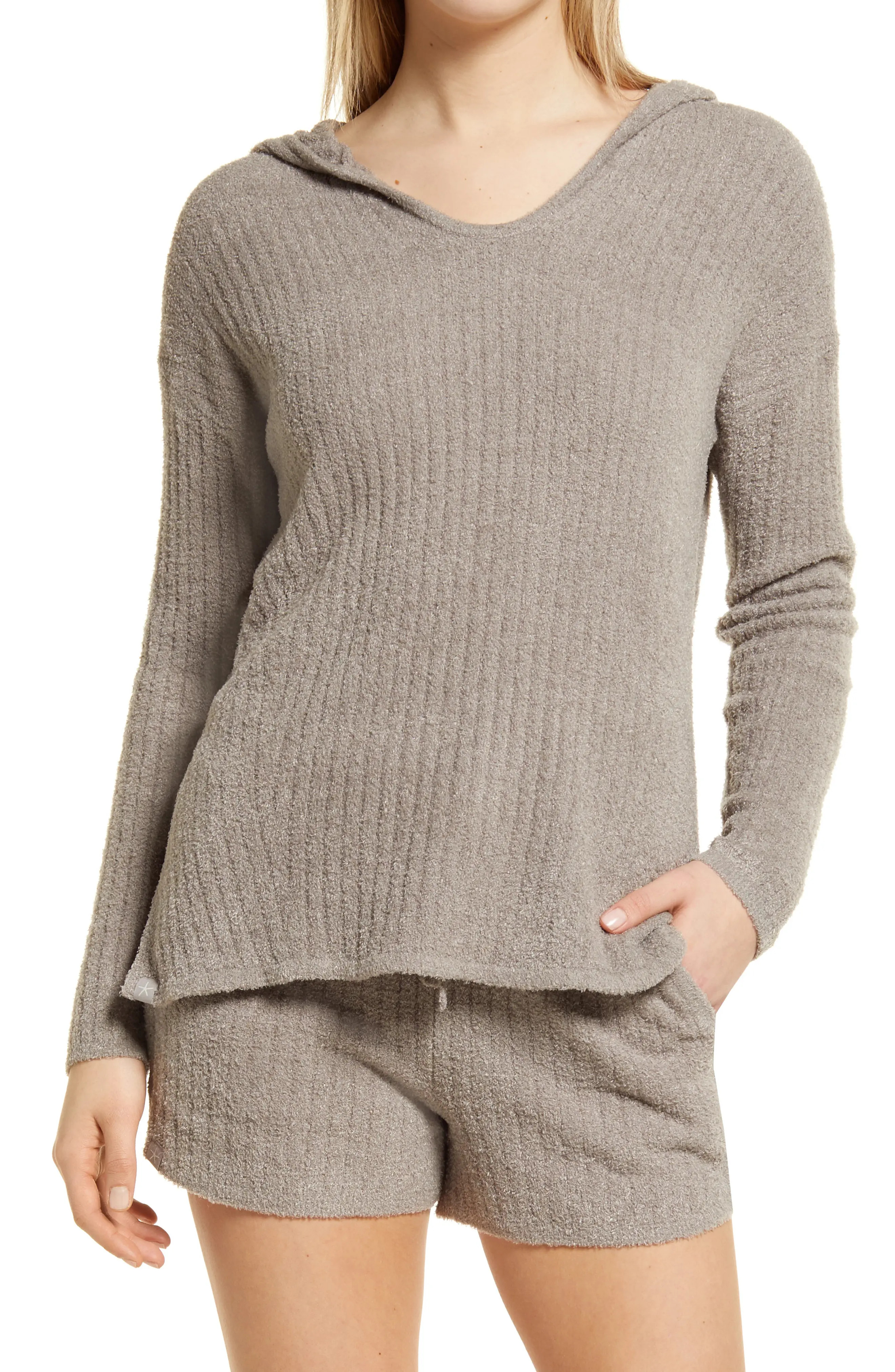 Barefoot Dreams(R) Women's Rib Lounge Set in Beach Rock at Nordstrom, Size Medium | Nordstrom