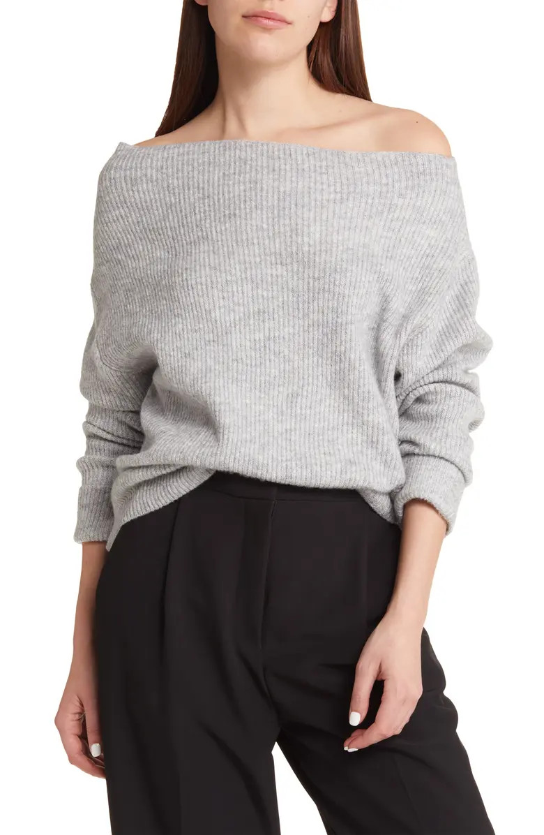 Treasure & Bond One-Shoulder Rib Sweater | Nordstrom | Nordstrom