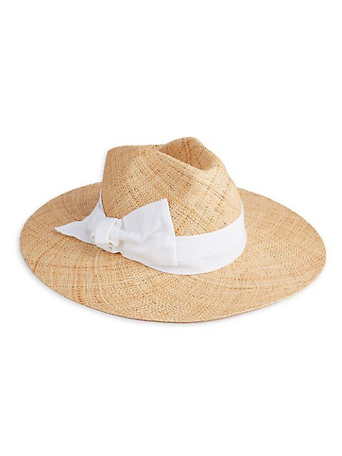 Ribbon-Trimmed Wide-Brim Straw Hat | Saks Fifth Avenue