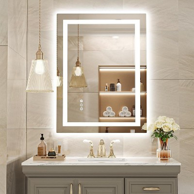 24x32 Inches LED Mirror for Bathroom with Anti-Fog, 3 Colors Dimmable, Memory Function, Tempered Glass, ETL Listed, Wall-Mounted | Target