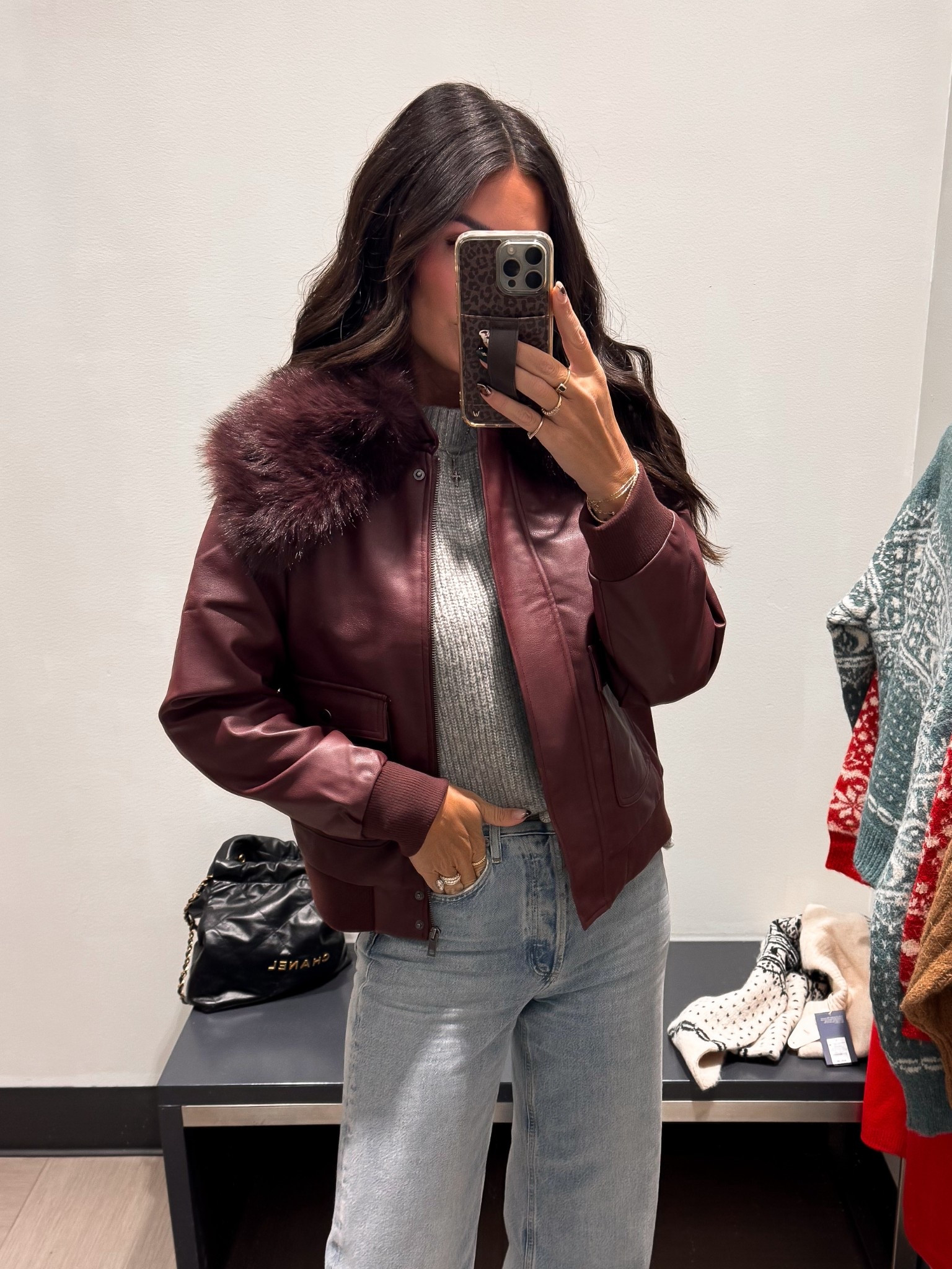 Faux leather bomber jacket with removable fur 

#LTKFindsUnder50 #LTKStyleTip #LTKFindsUnder100