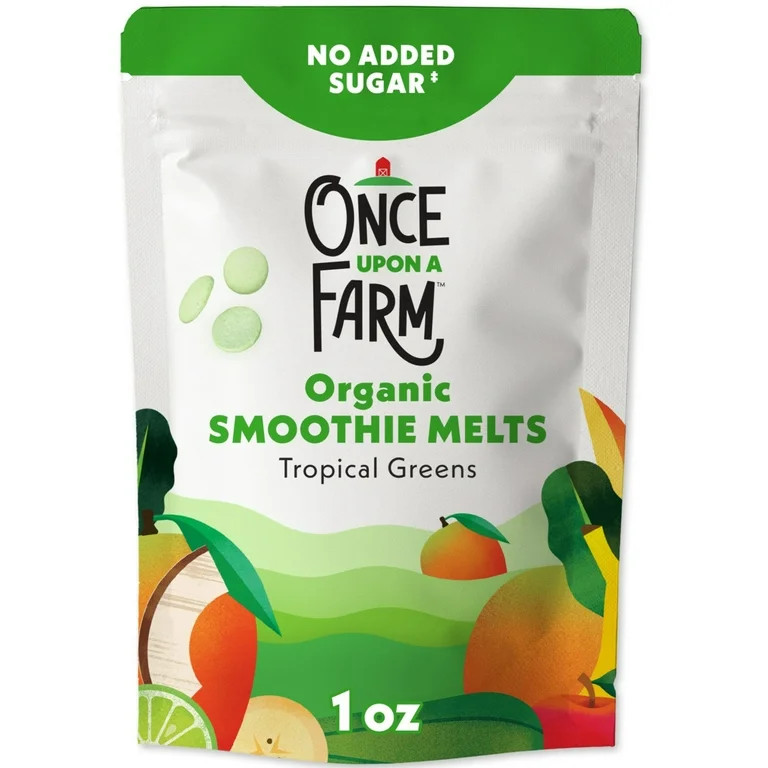 Once Upon a Farm Organic Smoothie Melts, Tropical Greens, 1oz | Walmart (US)
