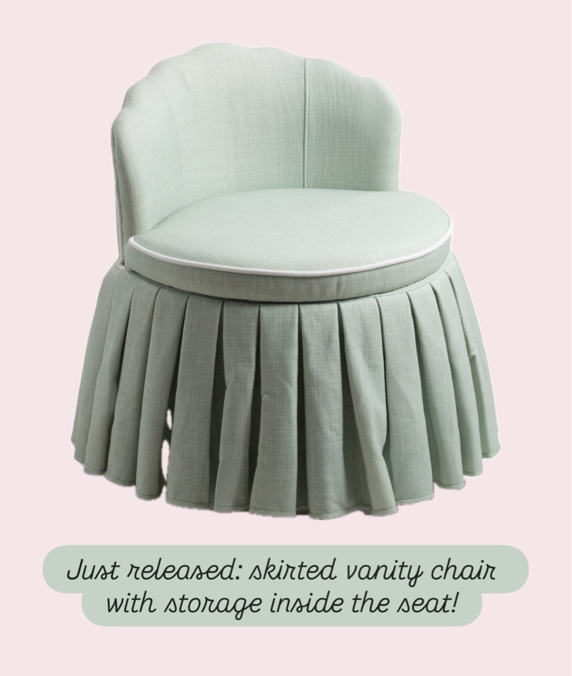 Skirted vanity chair 