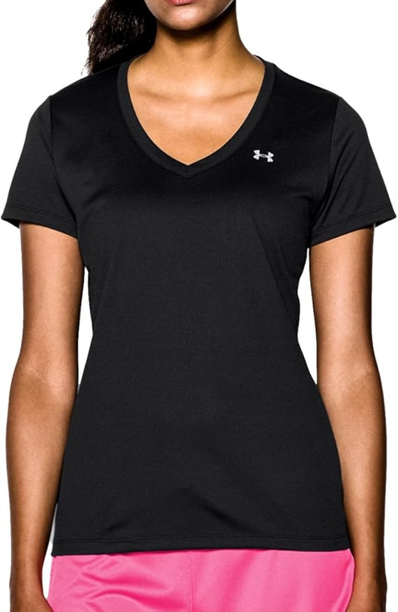 Under Armour Womens Tech V-Neck Twist Short-Sleeve T-Shirt | Amazon (US)