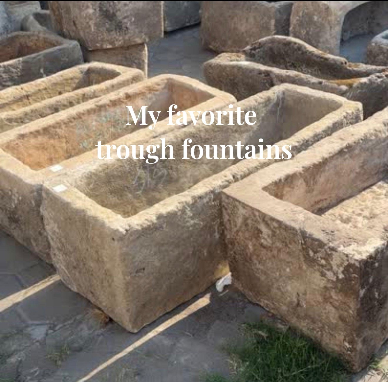 My favorite trough style limestone look fountains, round and rectangular outdoor fountains, porch, and patio

#LTKSaleAlert #LTKHome