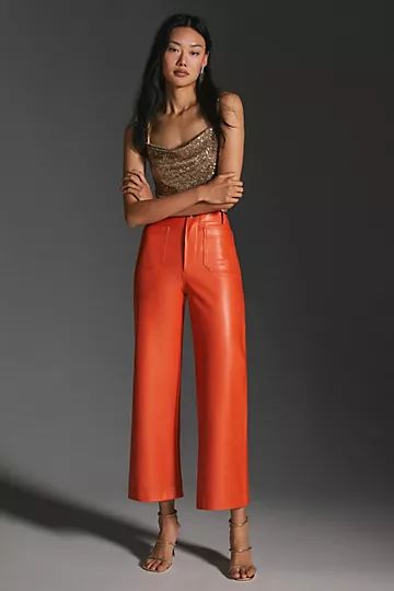 The Colette Faux Leather Pants | Anthropologie (US)