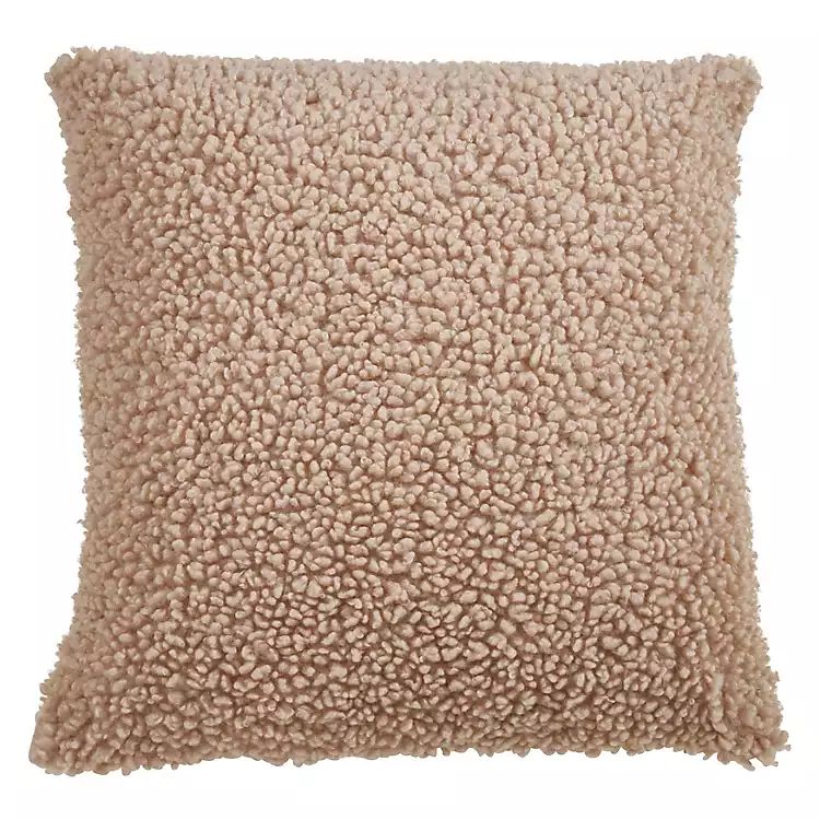 Coral Sherpa Pillow | Kirkland's Home