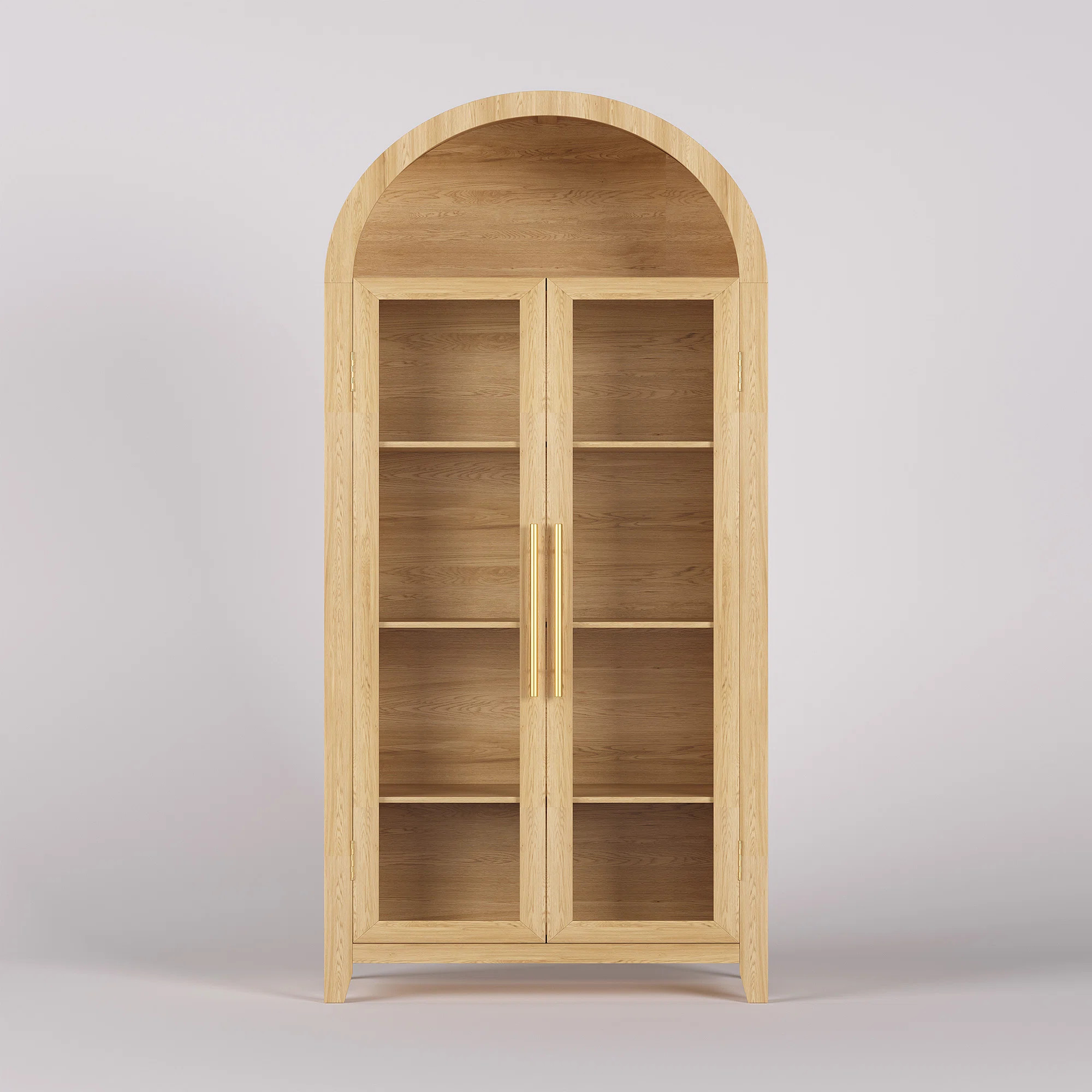 5-Tier 71'' H Freestanding Arch Display Cabinet With 3-Color Light Modes And Motion Sensor | Wayfair North America