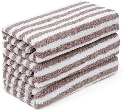 sense gnosis Striped Hand Towel Set of 3 Super Soft 100% Cotton Highly Absorbent Hand Towels for ... | Amazon (US)
