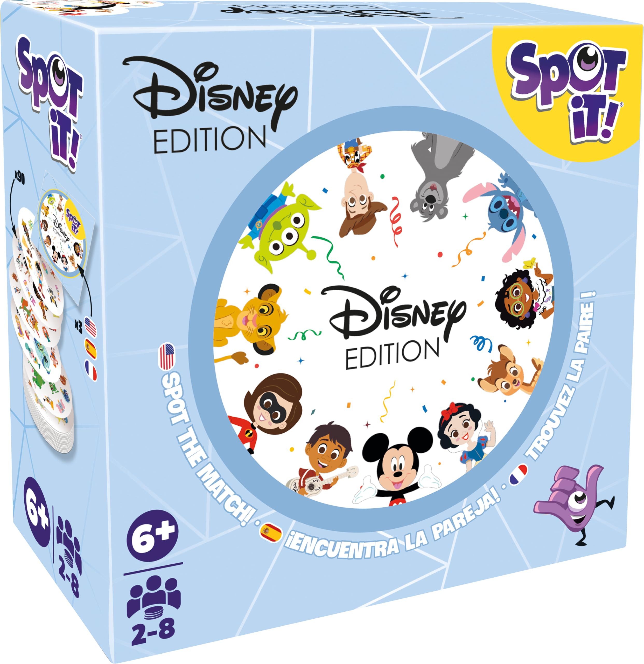 Asmodee Spot It! Disney Card Game Eco-Blister Edition, 5-in-1 Visual Perception Game for Quick Re... | Amazon (US)