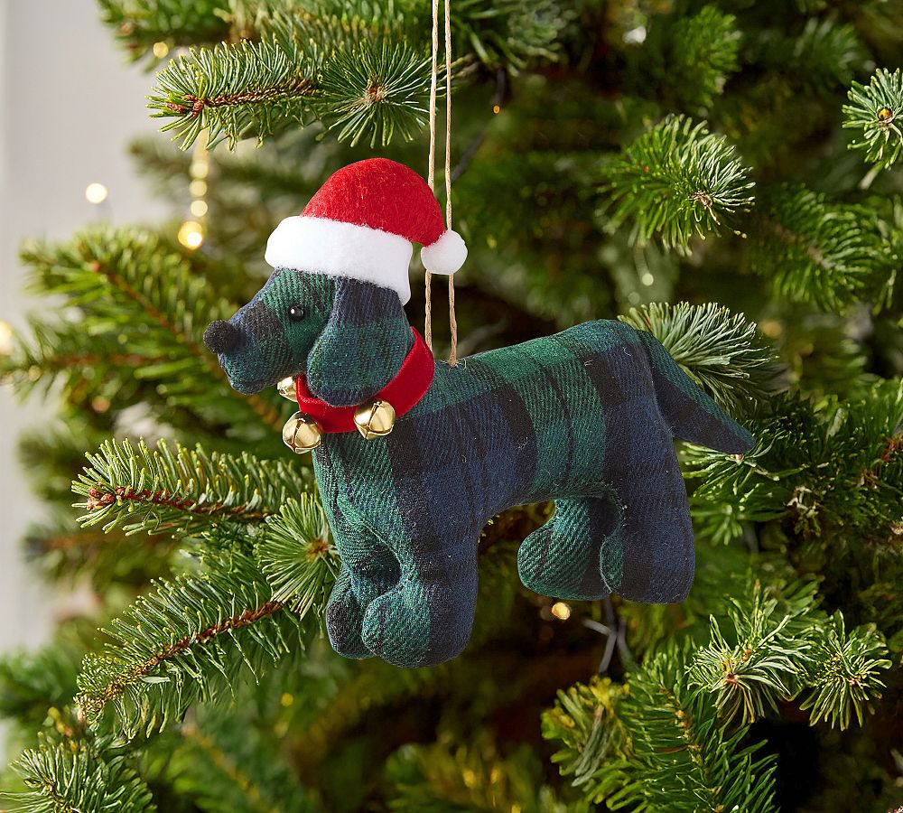 Plaid Dog Ornament | Pottery Barn (US)