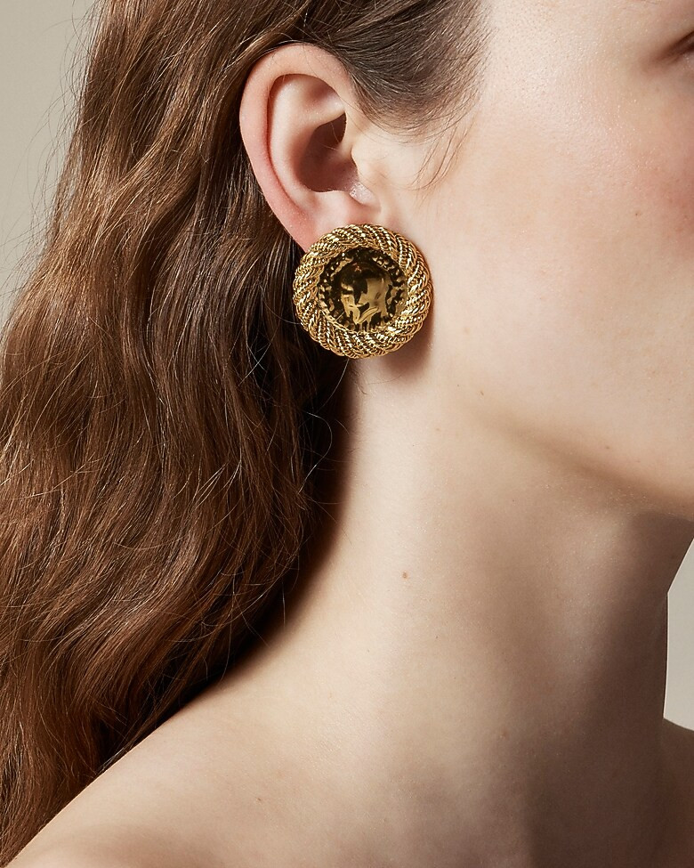 Rope coin stud earrings | J. Crew US