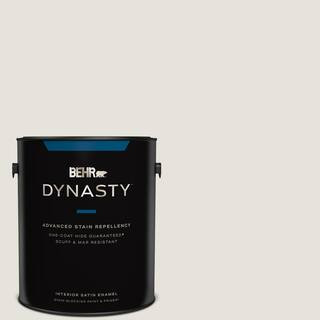BEHR DYNASTY 1 gal. Ultra Pure White Satin Enamel Interior Stain-Blocking Paint and Primer 765001 | The Home Depot
