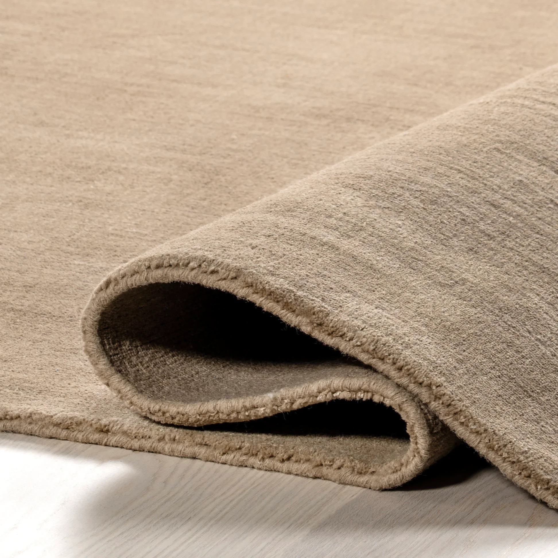 Arrel Speckled Wool-Blend Rug | Fawn | Rugs USA