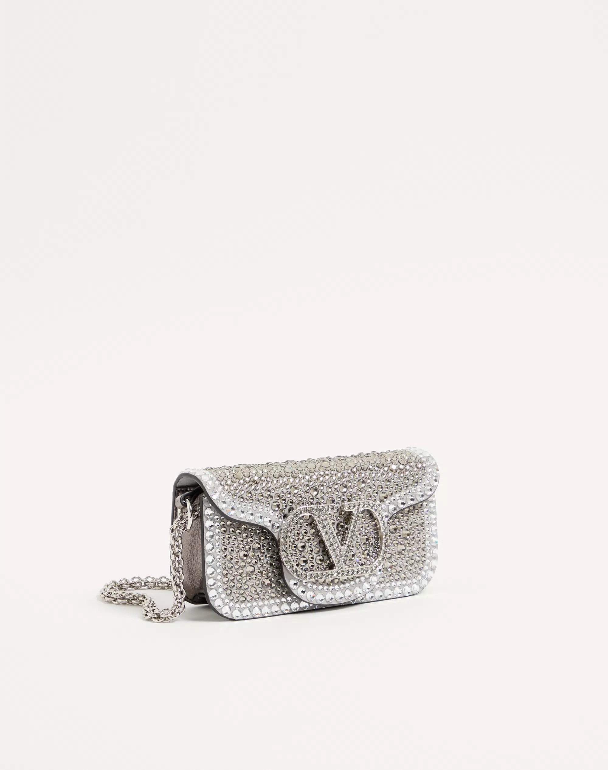 Valentino Garavani Locò Small Shoulder Bag With Rhinestones | Valentino