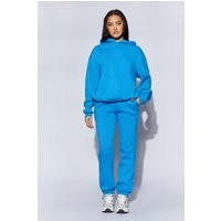 Emery Embossed Fleeceback Joggers - Blue | MESHKI US