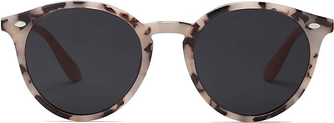 SOJOS Retro Round Polarized Sunglasses for Women Men Circle Frame UV400 Lenses SJ2069 | Amazon (US)