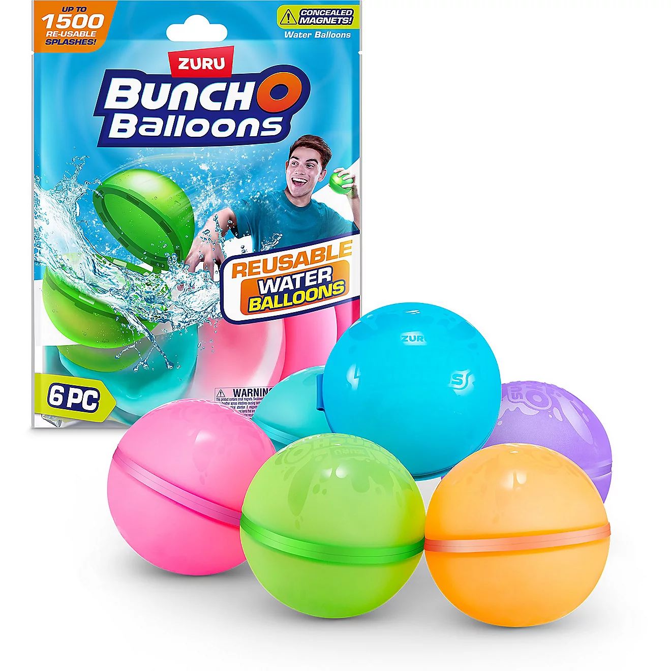 ZURU Reusable Water Balloons 6-Pack | Academy | Academy Sports + Outdoors