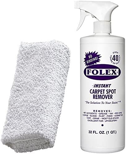 FOLEX Instant Carpet Spot Remover + Daley Mint Cloth | Instant Rug, Upholstery, and Carpet Spot R... | Amazon (US)