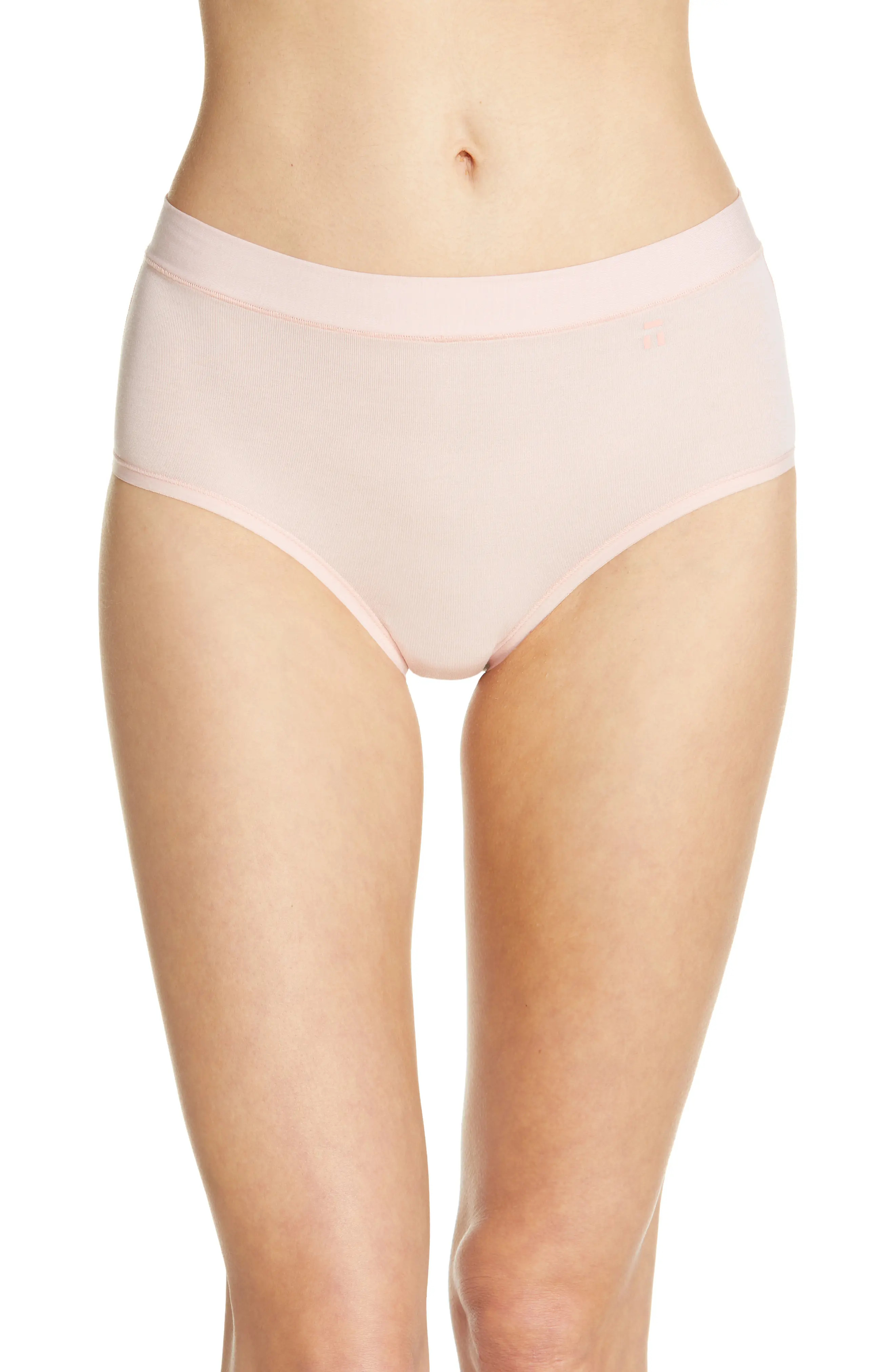 Tommy John High Waist Cool Cotton Briefs in Peachskin at Nordstrom, Size Medium | Nordstrom