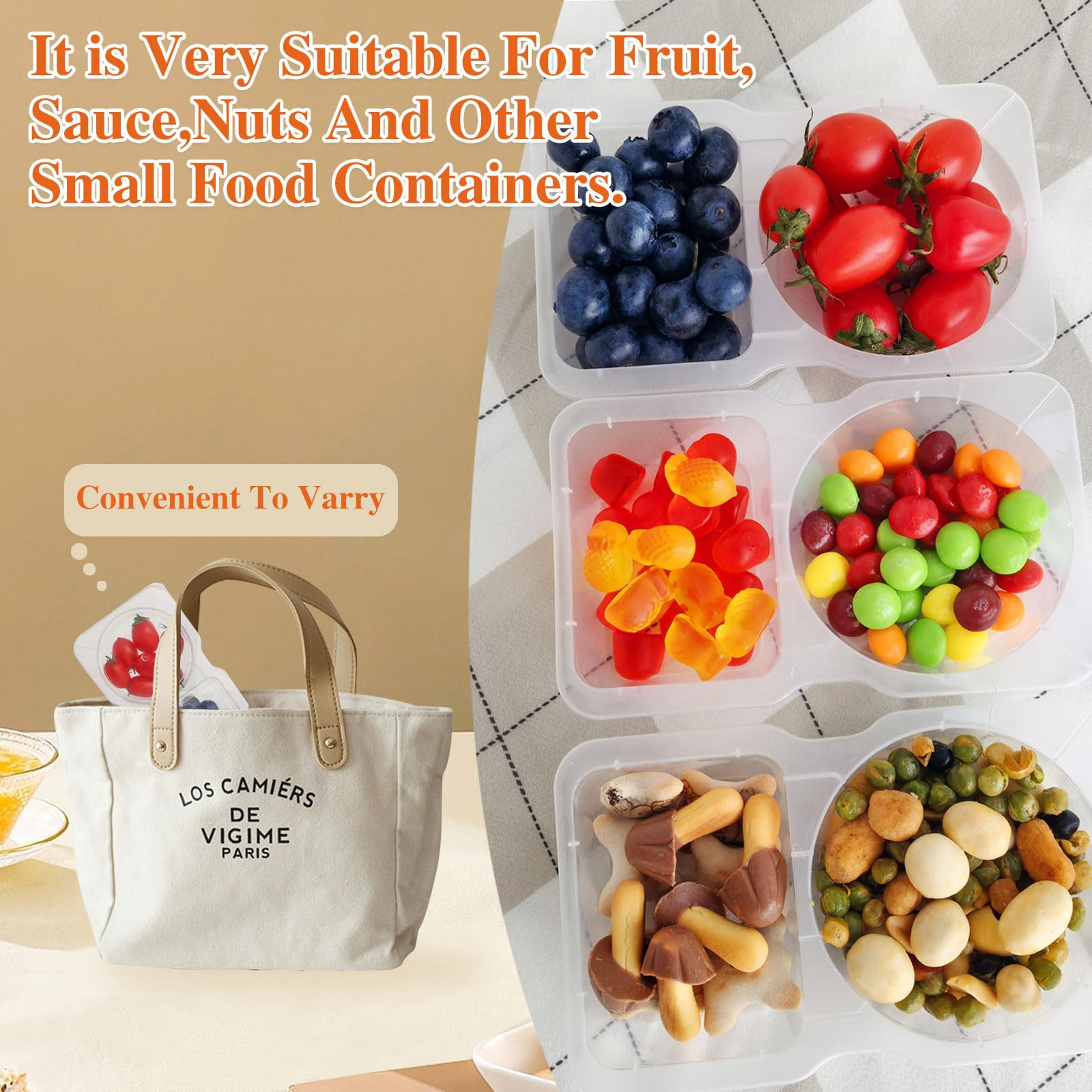 10Set Snack Containers,Reusable Snack Containers with Lids,Snack Pack Containers for Portion Cont... | Amazon (US)