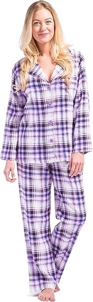Fishers Finery Women's EcoFlannel Full Length Plaid Pajama Set with Gift Box | Amazon (CA)