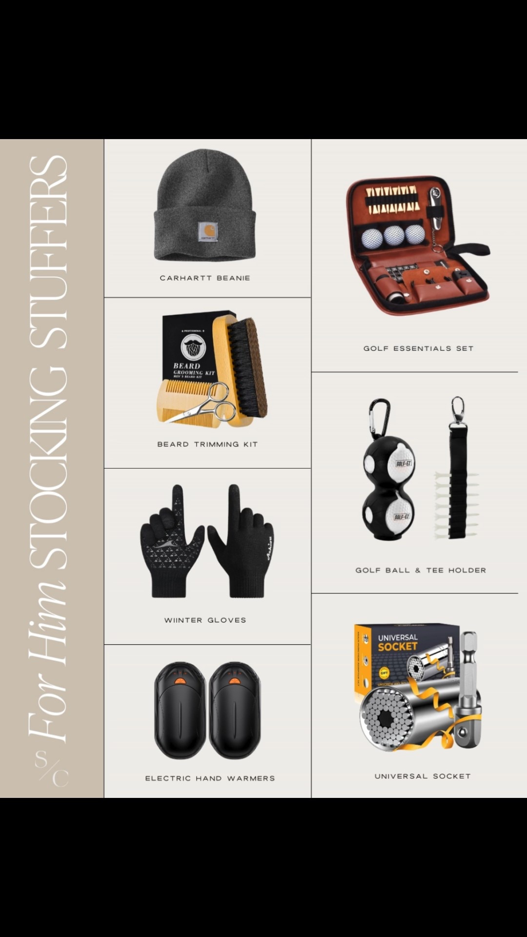 Amazon Stocking Stuffers for Him 🎁 Gifts for men, stocking stuffers, Amazon gifts, golf lover gift, men’s beanie, holiday for him, men self caree

#LTKHoliday #LTKGiftGuide