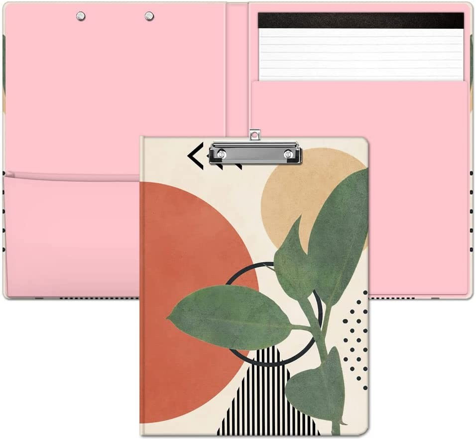 MIBITRI Clipboard Folio with Refillable Lined Notepad and Interior Storage Pocket, Cute Clipboard... | Amazon (US)