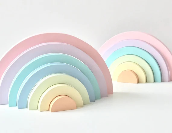 Large Wooden SPRINKLES UNICORN rainbow  | nesting stacker | puzzle | blocks | toddler activity to... | Etsy (US)