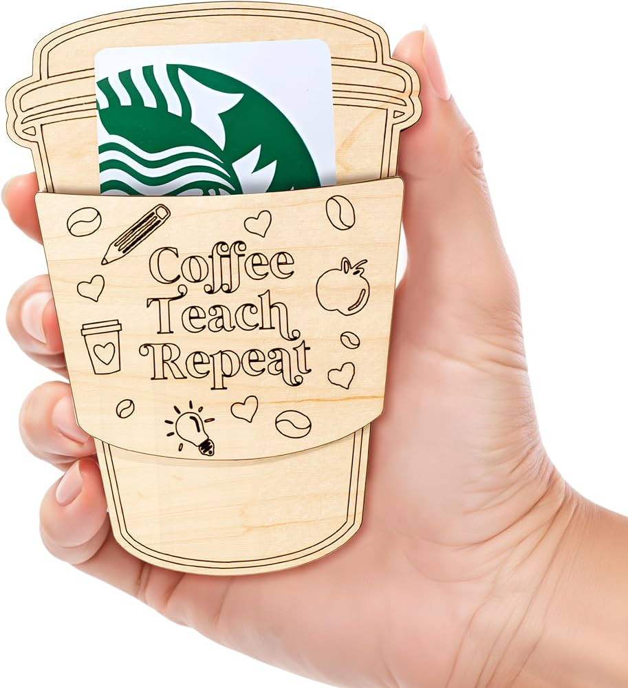 Teacher Gift - Coffee, Teach, Repeat Gift Card Holder - Lovely Teacher Gifts for Women, Men - Stu... | Amazon (US)