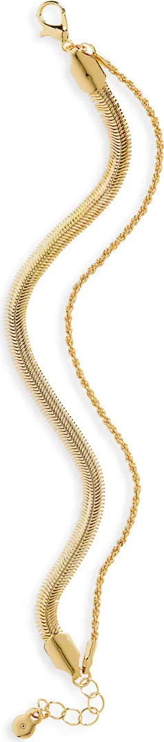 14K Gold Dipped Layered Chain Bracelet | Nordstrom