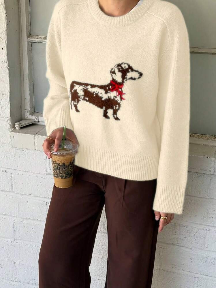 Dachshund Knit Sweater | SHEIN