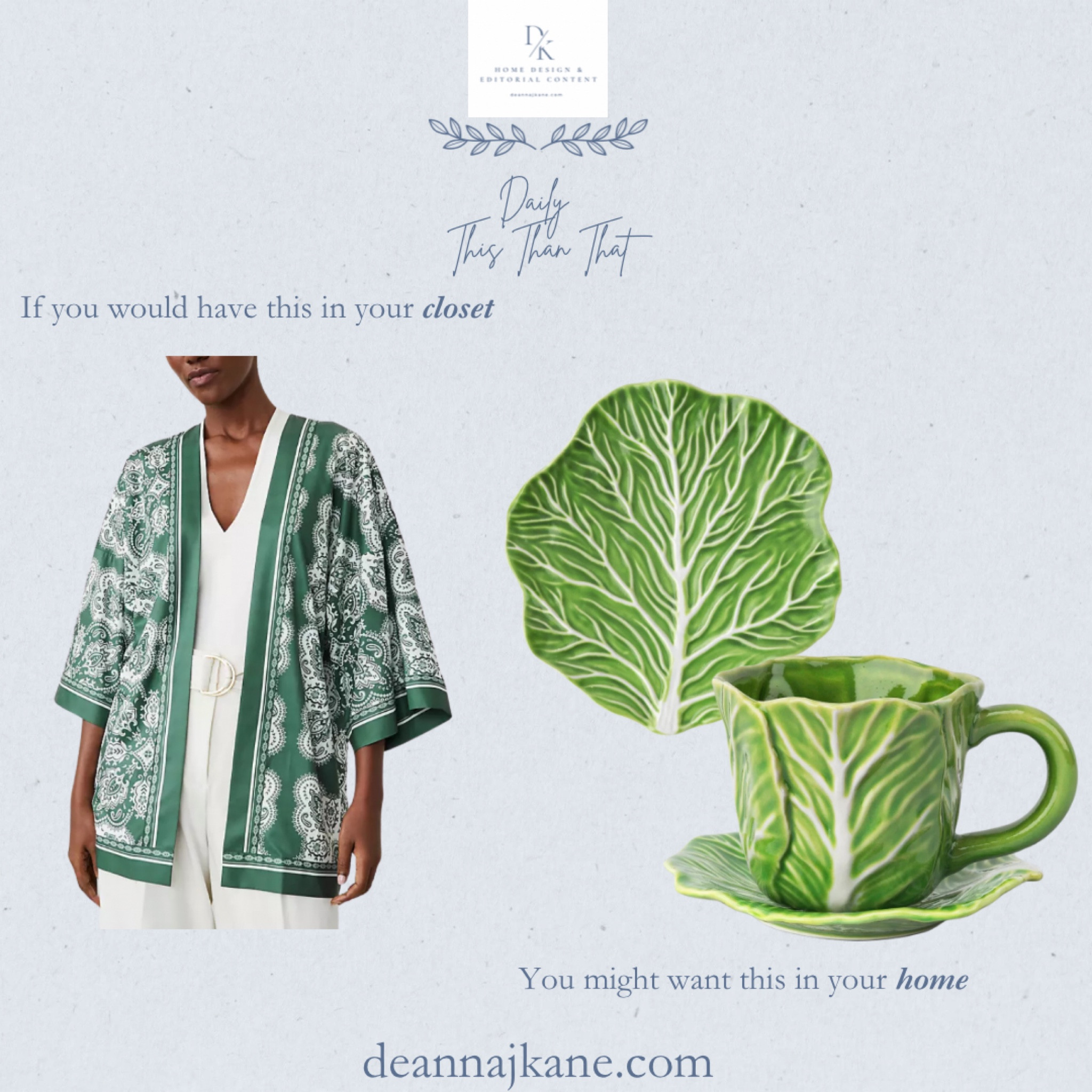 If you would wear this paisley kimono, you might want this lettuce stoneware in your home .

#LTKHome #LTKSeasonal