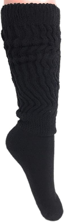 AWS/American Made Women's Extra Long Heavy Slouch Cotton Socks Size 9 to 11 | Amazon (US)