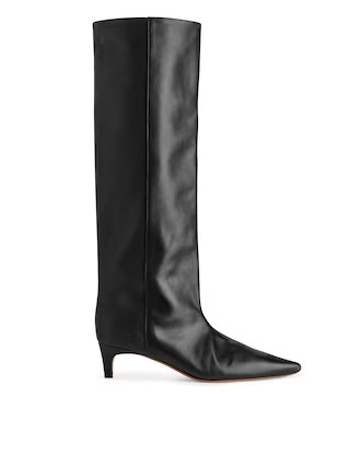 Pointed Kitten-Heel Boots – Black – Women – ARKET GB | Arket UK
