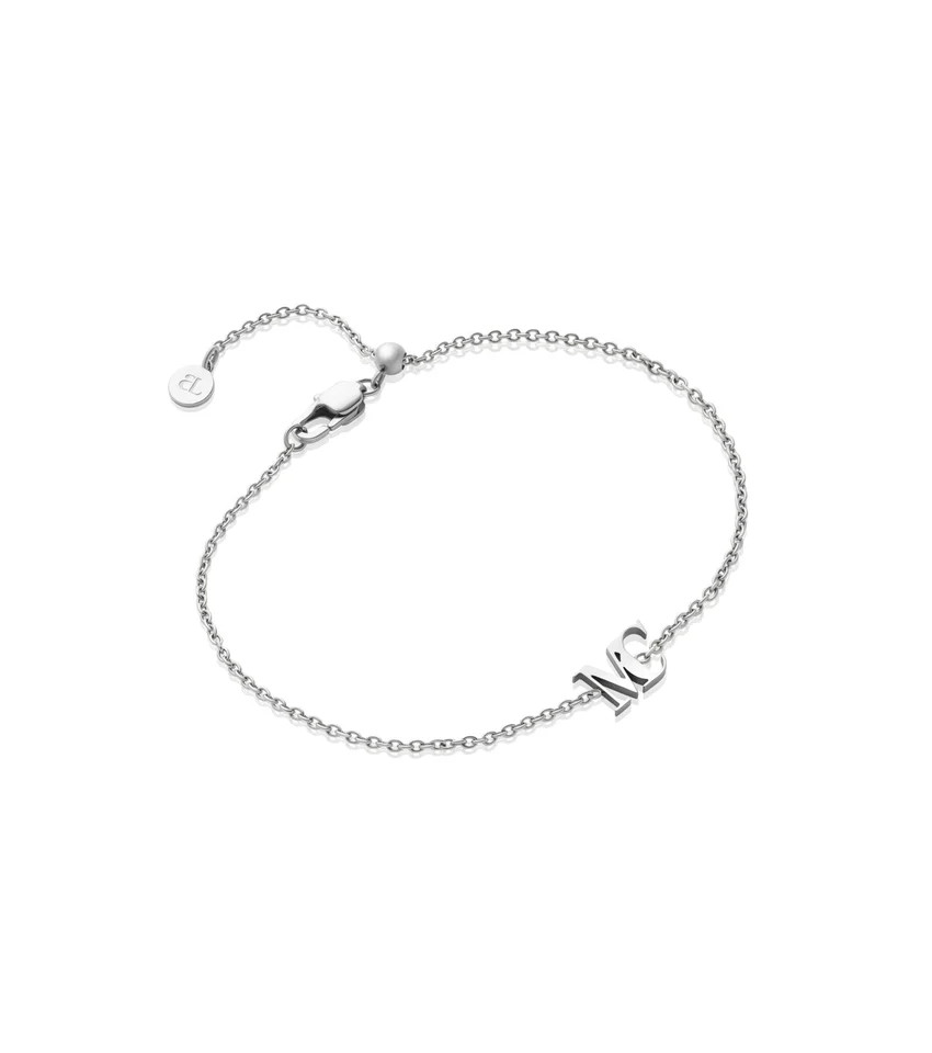 Mini Double Initial Bracelet (Silver) | Abbott Lyon